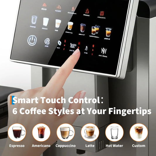 3rd-Gen Automatic Espresso Machine With Milk Frother Removable Brewer/Grinder 3-Level Flavor/Volume Detachable Milk Tank