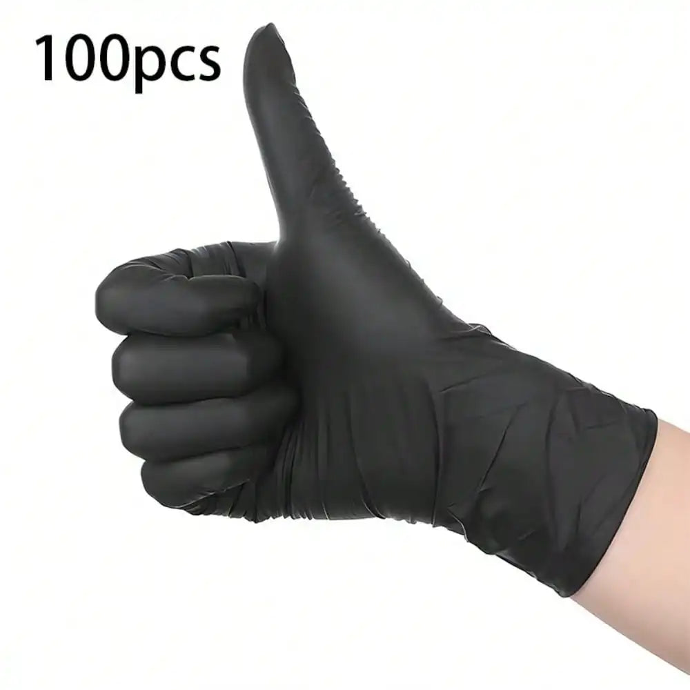 100 Pieces Of Multi-Functional Disposable Nitrile Gloves, Great Helpers For Cleaning And Cooking, Durable Design, Water And Oil