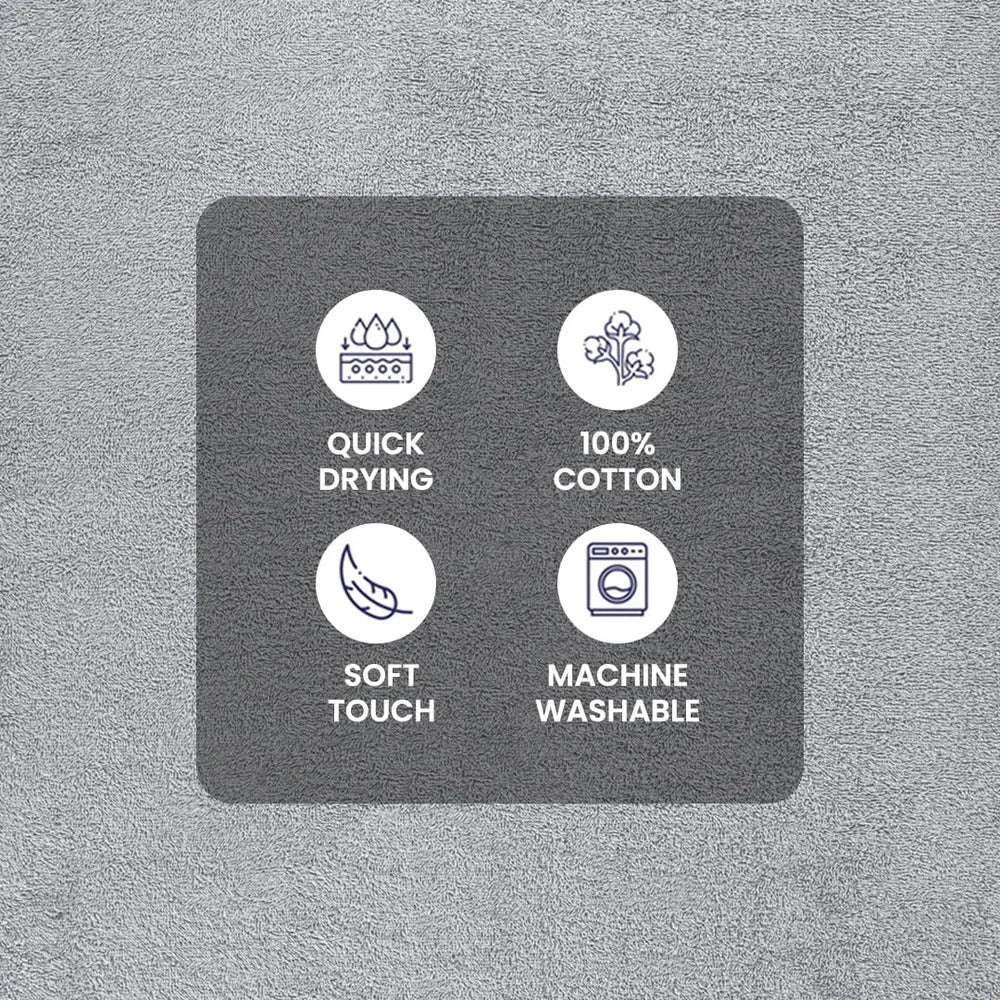 10 Piece Cotton Towel Set Soft Absorbent Bath Towels Quick Dry Durable Washcloths Hand Towels