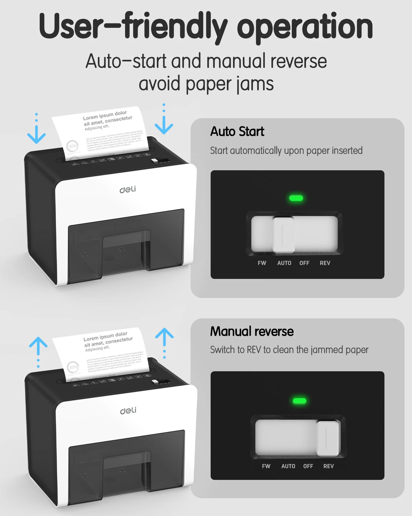 Deli 8-Sheet Paper Shredder Home Office Use Shredder, Mini Desktop Crosscut Shredder with 0.7 Gallon Bin Shred Credit Card/Mail