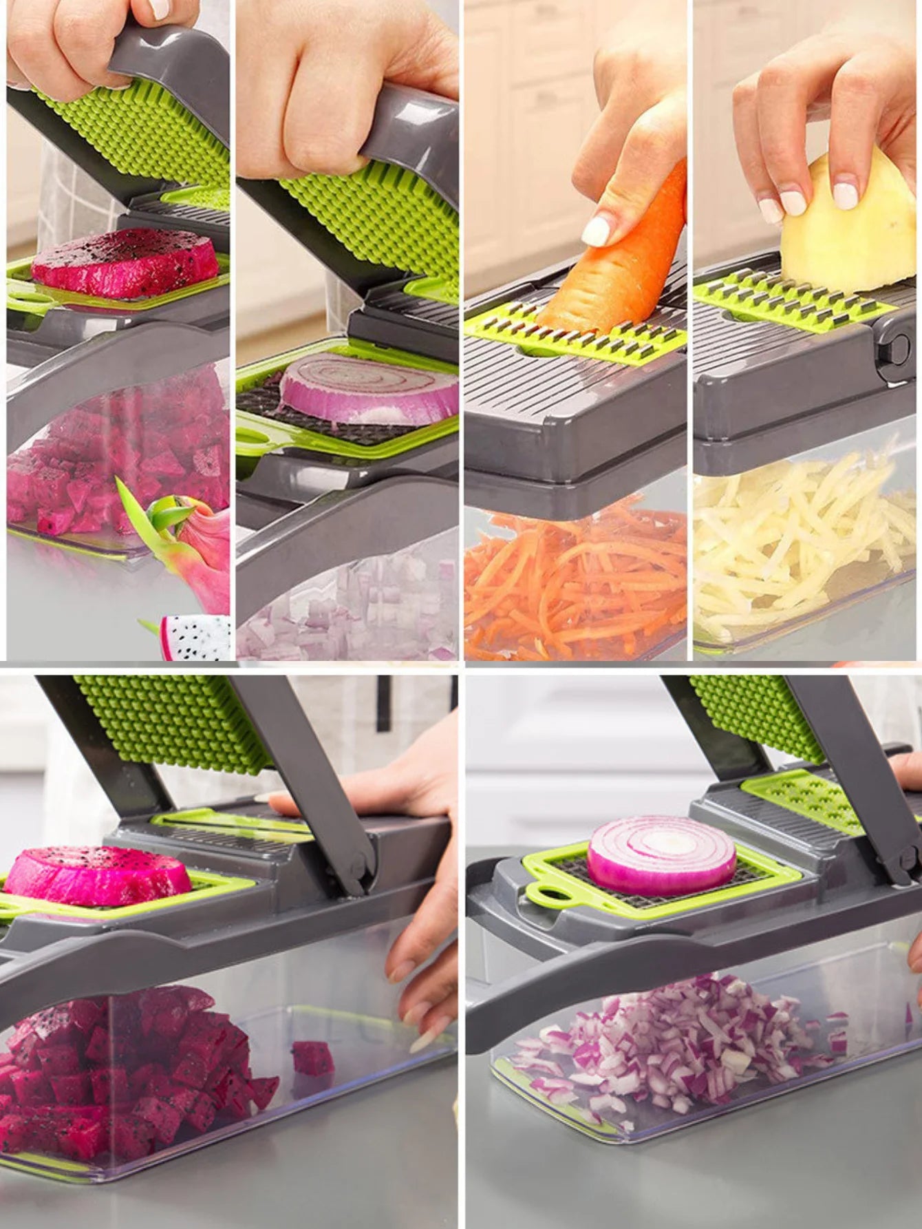 Vegetable Chopper Slicer, Veggie Chopper, Multifunctional 16 in 1 Food Choppers,