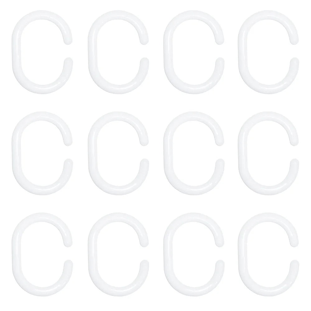 Waterproof PEVA Shower Curtain Set with Decorative Wave Design and 12 Durable C-Hooks Bathroom 70x72 Inches