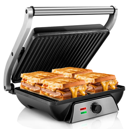 Grilled Cheese , Sandwich Maker & Waffle Maker, 1000W Panini Press with Removable Non-Stick Plate Easy to Clean,