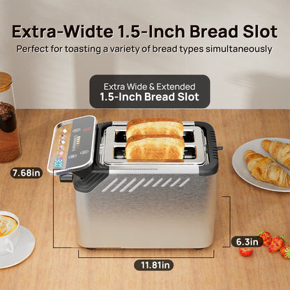 New 2-slice toaster, Smarter Screen And Easier Operation, Full Stainless Steel,