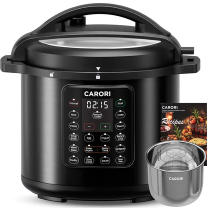 1200W 12-in-1Stainless Steel Electric Pressure Cooker 8Qt,  Slow Cook Rice Cooker Steamer,