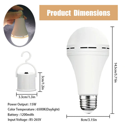 12pcs 15W rechargeable LED emergency bulbs,