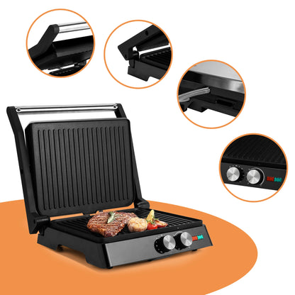 Grilled Cheese , Sandwich Maker & Waffle Maker, 1000W Panini Press with Removable Non-Stick Plate Easy to Clean,