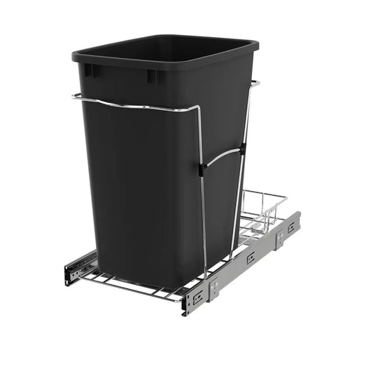 Pullout Trash Can 35 Qt Garbage Recycling Bin Full Extension Slides,