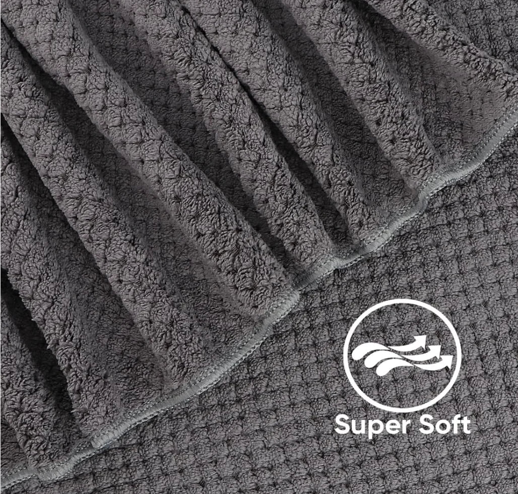 Bath Towel Set Pack of 2, (27 x 54 Inches) Microfiber Ultra Soft Highly Absorbent  Lightweight and Quick Drying Towel