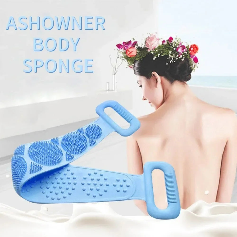 Silicone Body Scrubber Back Massage Exfoliating Sponge