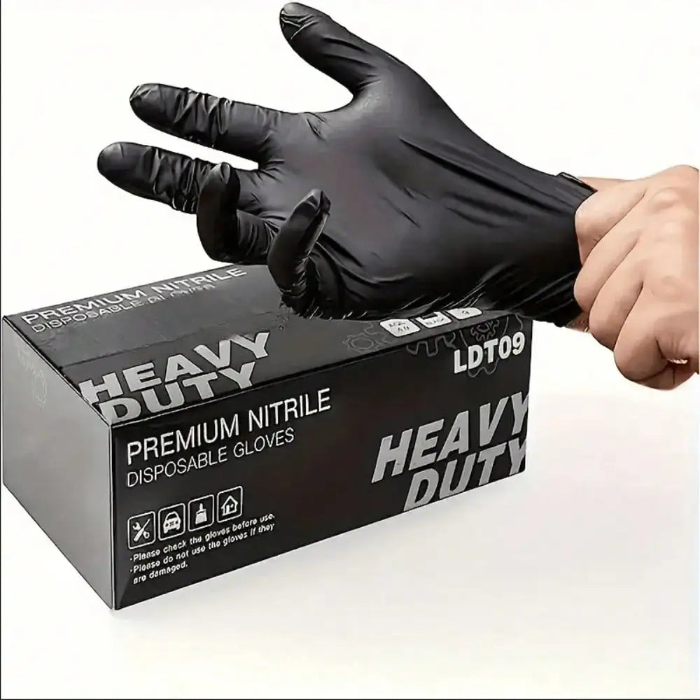 100 Pieces Of Multi-Functional Disposable Nitrile Gloves, Great Helpers For Cleaning And Cooking, Durable Design, Water And Oil