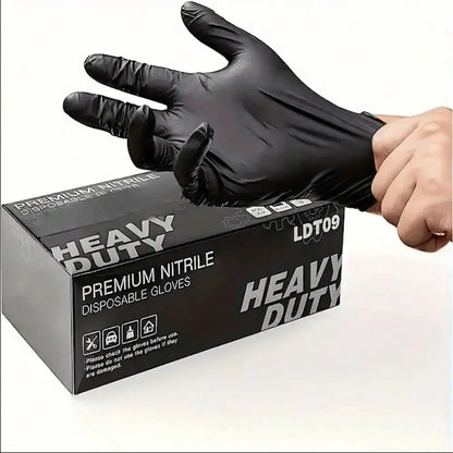 100 Pieces Of Multi-Functional Disposable Nitrile Gloves, Great Helpers For Cleaning And Cooking, Durable Design, Water And Oil