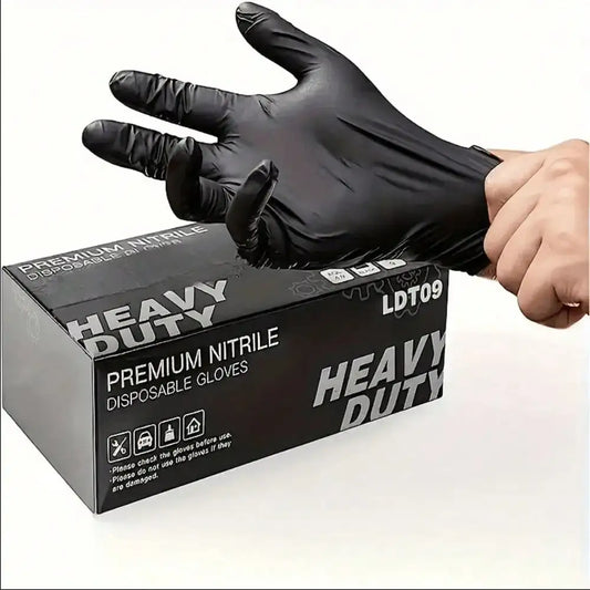 100 Pieces Of Multi-Functional Disposable Nitrile Gloves, Great Helpers For Cleaning And Cooking, Durable Design, Water And Oil