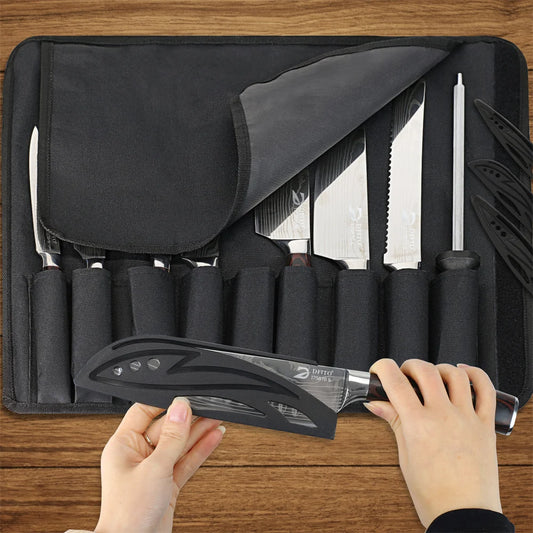 8pcs Kitchen Knife Damascus Stainless Steel Chef Knife Utility Paring.