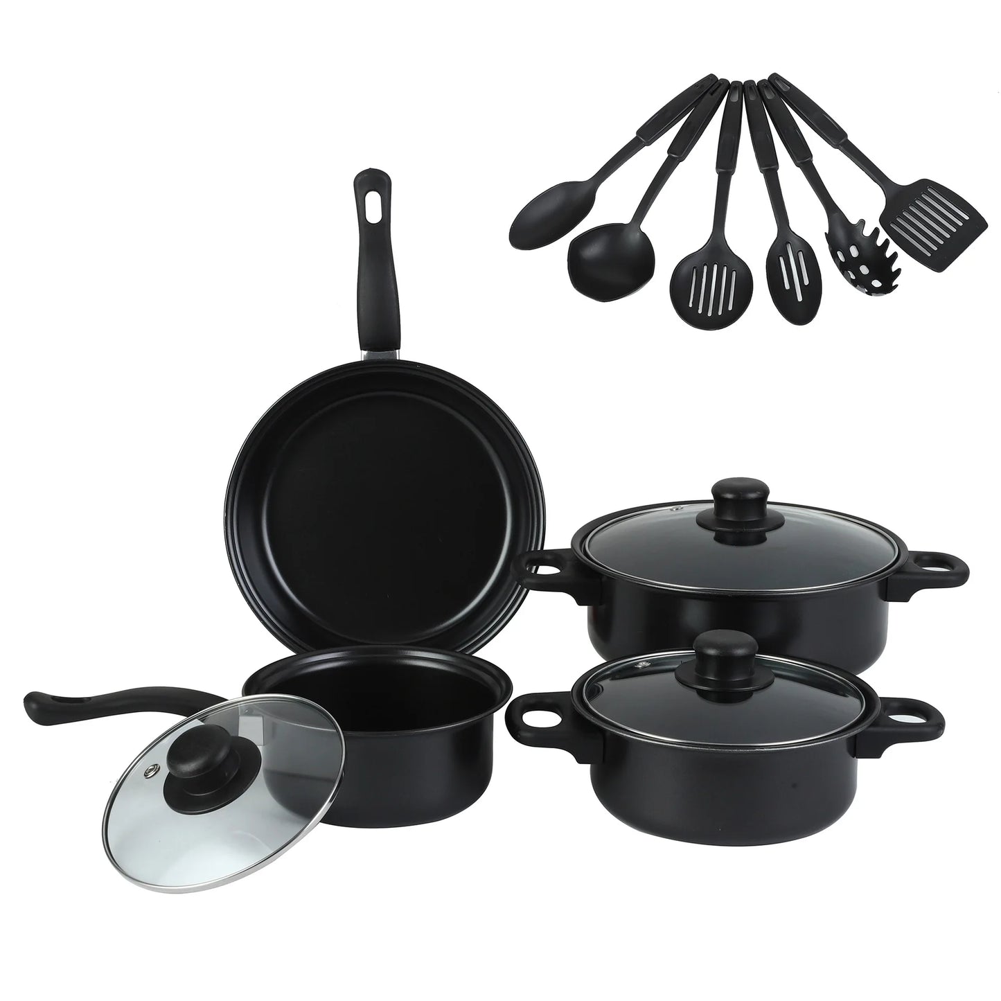 13-Piece Luxury Non-Stick Cookware Set Frying pan, casserole dish, wok, versatile, stylish, durable, outdoor set