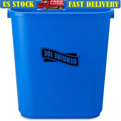 Indoor & Outdoor Recycling Wastebasket Rectangle 7.13 Gal Capacity, Eco Friendly Waste Bin for Classroom Office Use