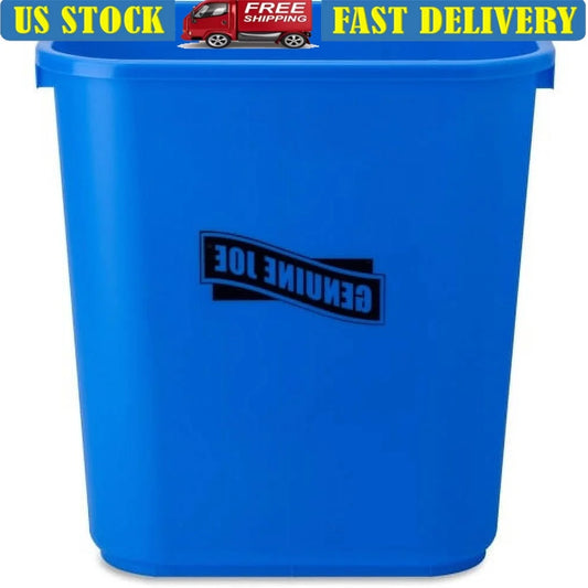 Indoor & Outdoor Recycling Wastebasket Rectangle 7.13 Gal Capacity, Eco Friendly Waste Bin for Classroom Office Use