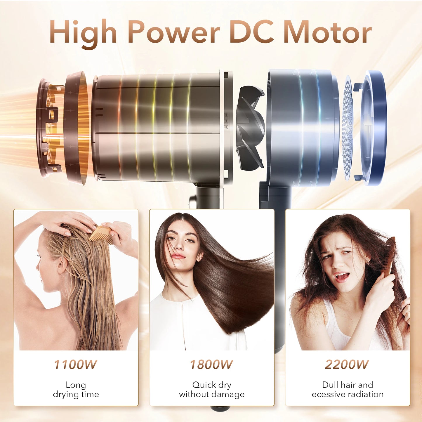 110v Hair Dryer Personal Hair Care Styling Negative Ion Tool Constant Anion Hair Dryers