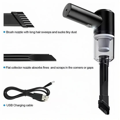 Wireless Car Vacuum Cleaner with USB Charging Portable Cleaning Appliance Mini Wet and Dry Vacuum Cleaner