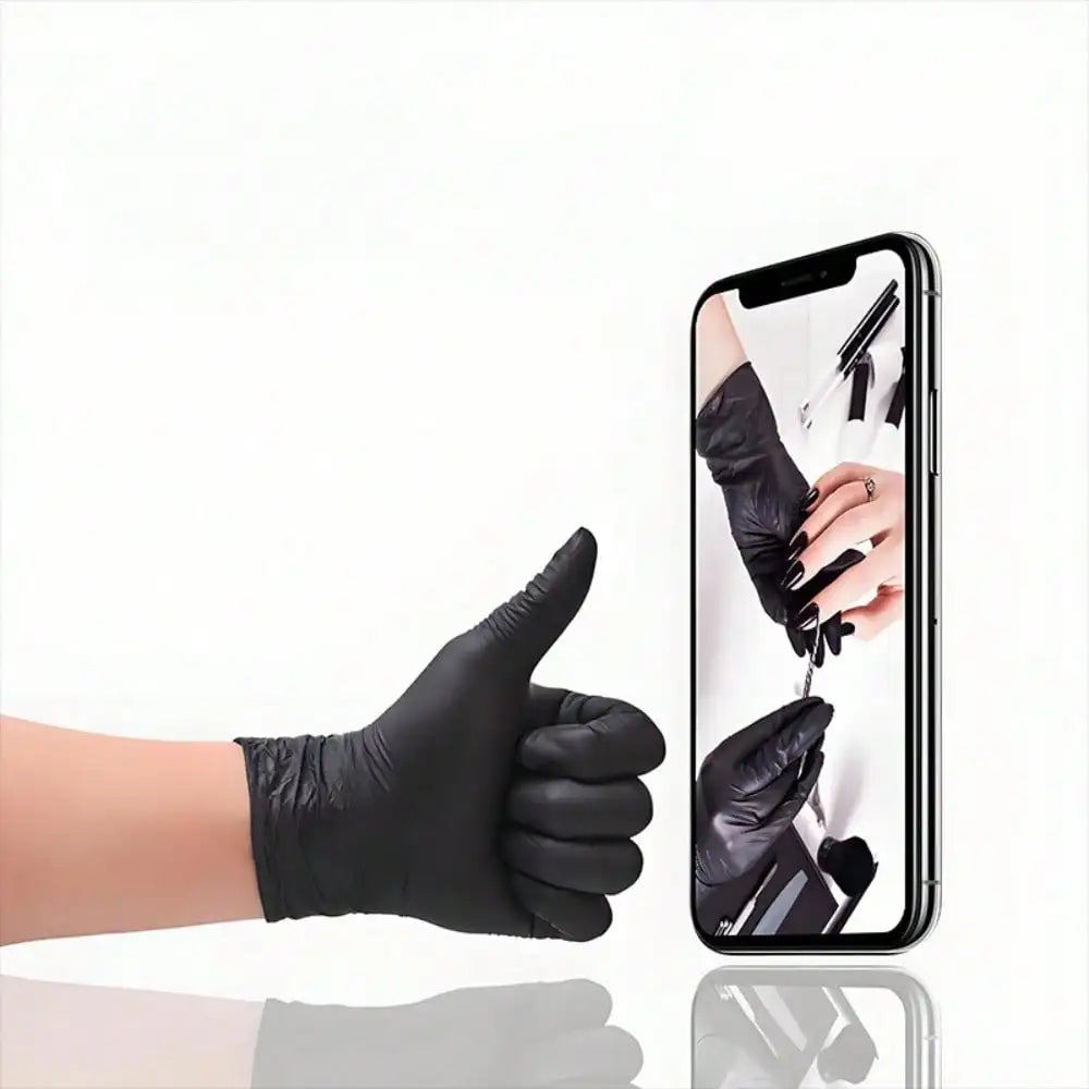 100 Pieces Of Multi-Functional Disposable Nitrile Gloves, Great Helpers For Cleaning And Cooking, Durable Design, Water And Oil