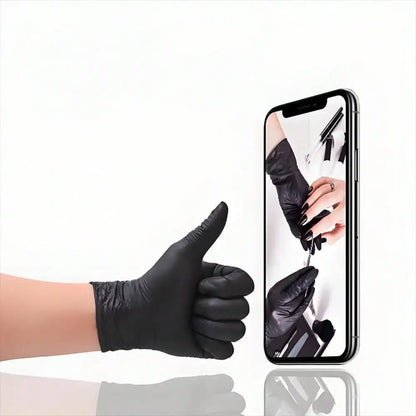100 Pieces Of Multi-Functional Disposable Nitrile Gloves, Great Helpers For Cleaning And Cooking, Durable Design, Water And Oil