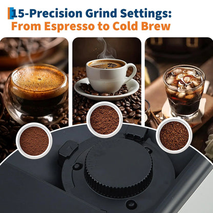 3rd-Gen Automatic Espresso Machine With Milk Frother Removable Brewer/Grinder 3-Level Flavor/Volume Detachable Milk Tank