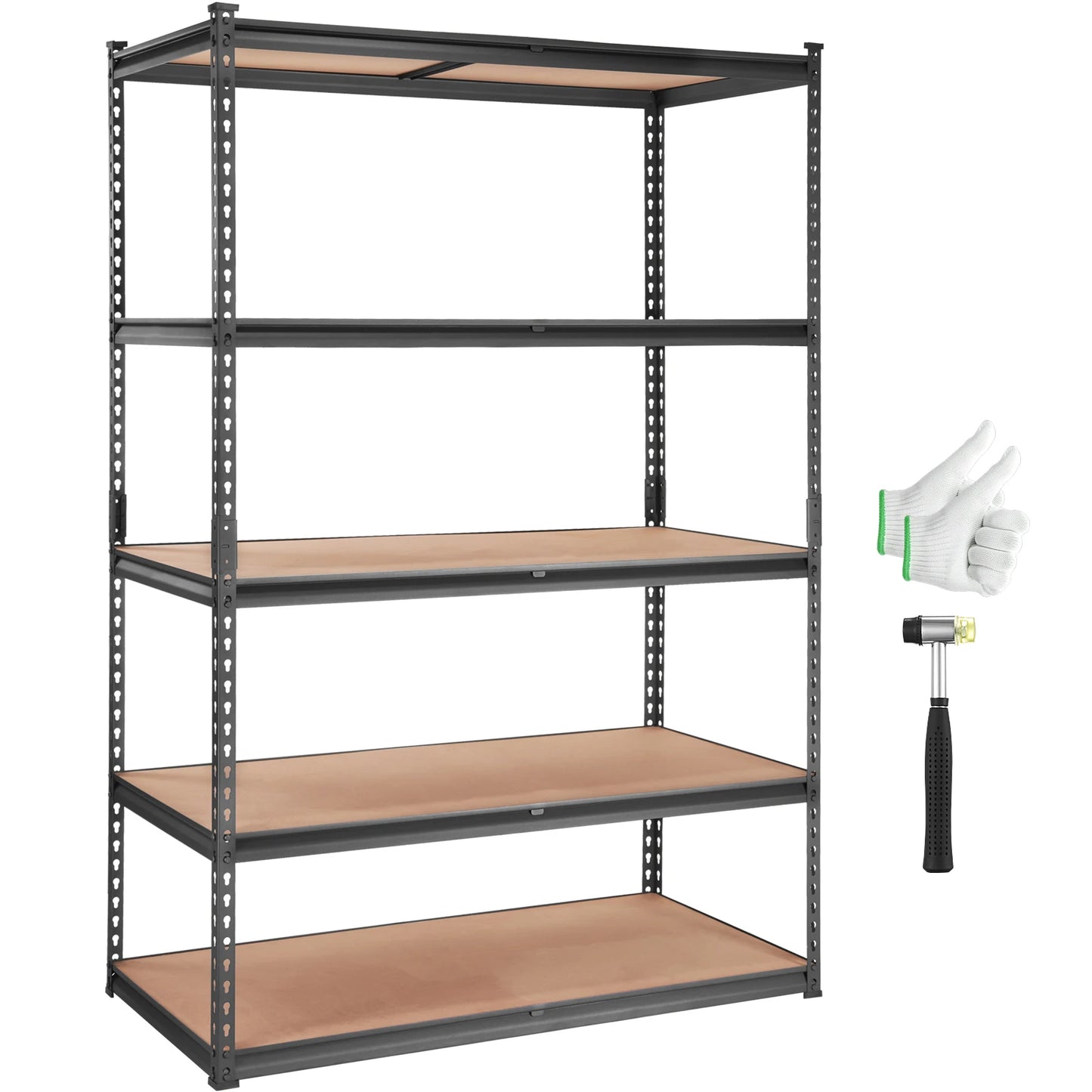 5 Layers Standing Storage Shelving Unit Heavy Duty Organizer Metal Rack for Kitchen Living Room and office.