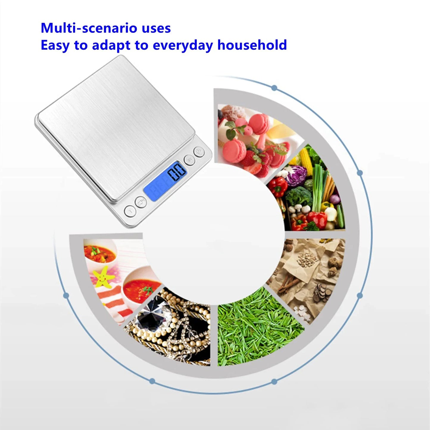 Food Scales Digital Weight Gram and Oz Digital Gram Scale with LCD/ Tare