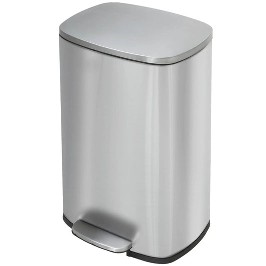 13 Gallon (50L) Stainless Steel Home Recycling Bin and Lid Removable Inner Bucket