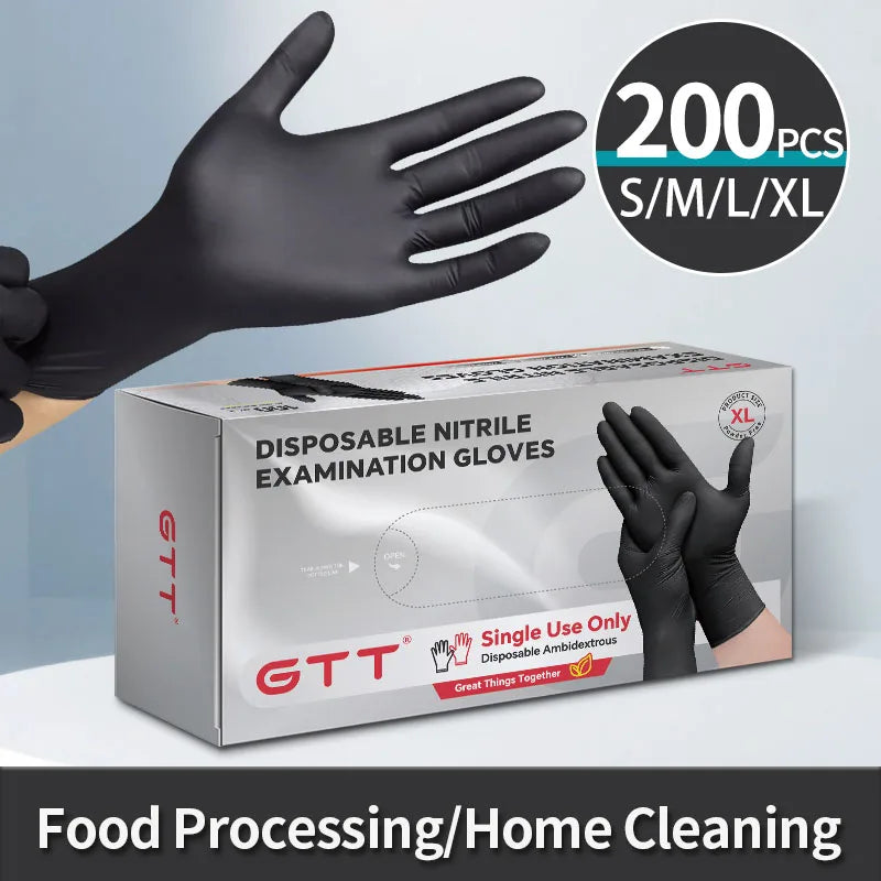 100pcs Disposable Nitrile Gloves Suitable For Home Use Latex Free Suitable For Lab Tattoo Kitchen And Food Contact Thick Durable