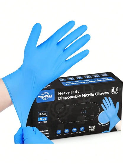 100 Pieces Of Multi-Functional Disposable Nitrile Gloves, Great Helpers For Cleaning And Cooking, Durable Design, Water And Oil