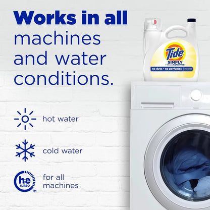 Liquid Laundry Detergent, Free & Sensitive, 89 Loads, 117 oz,