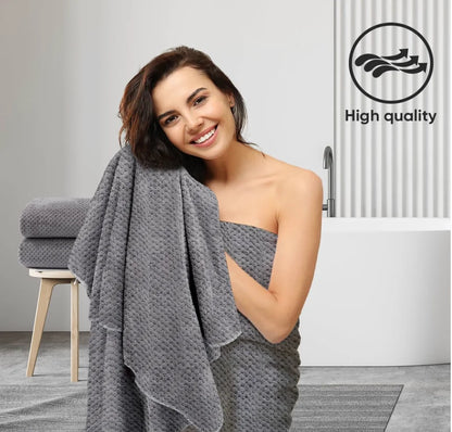 Bath Towel Set Pack of 2, (27 x 54 Inches) Microfiber Ultra Soft Highly Absorbent  Lightweight and Quick Drying Towel