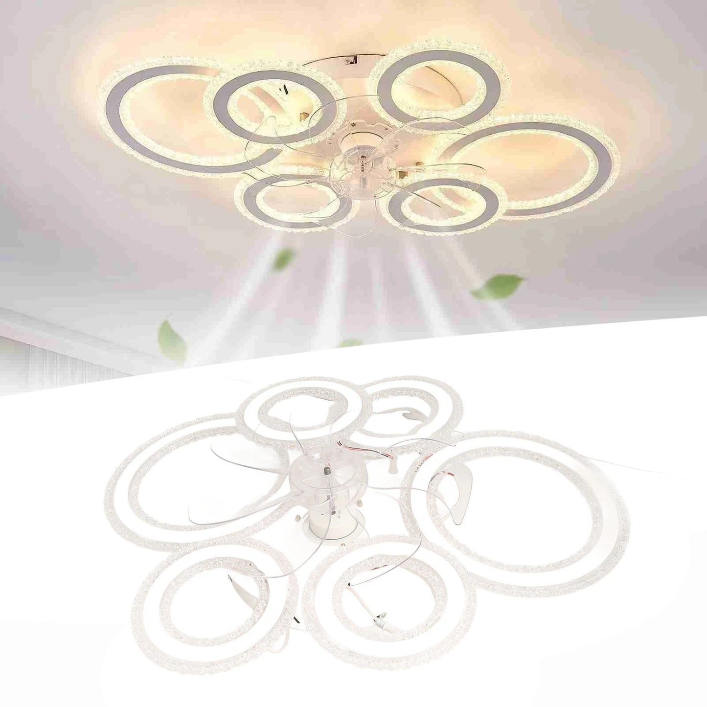 Light Flush Mount Ceiling Fan for Dining Room