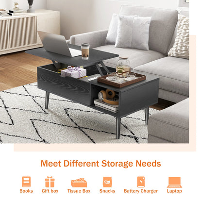 Top Coffee Tables For Living Room, Tea Wood Dining Tables, Adjustable Storage Shelf Easy to Lift Or Lower.