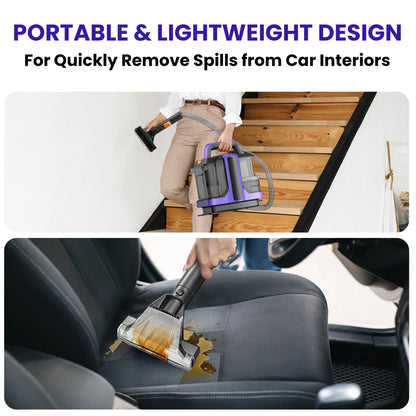 Handheld Carpet Cleaner 15Kpa 450W Motor Upholstery Vacuum Cleaner Spot And Stain Deep Cleaner for Pet Stairs Car Seat