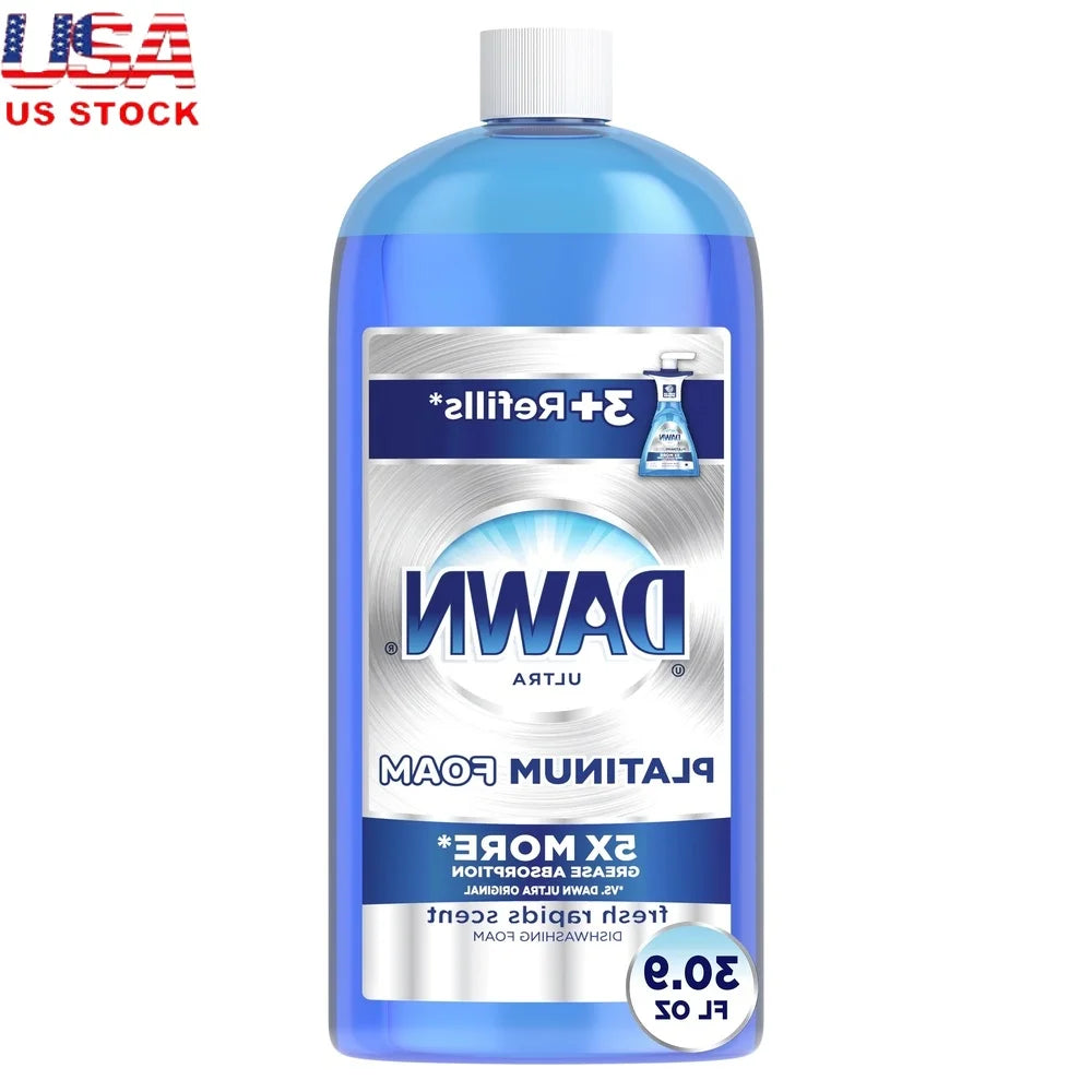 Dish Soap Foam Liquid Grease Remover 5X Absorption Fresh Rapids Clean Powerful Suds No Rinse Needed.