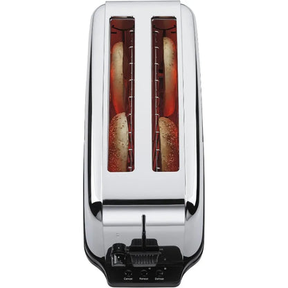 Commercial 4 Slice Extra Long Slot Light Duty Pop-Up Toaster,