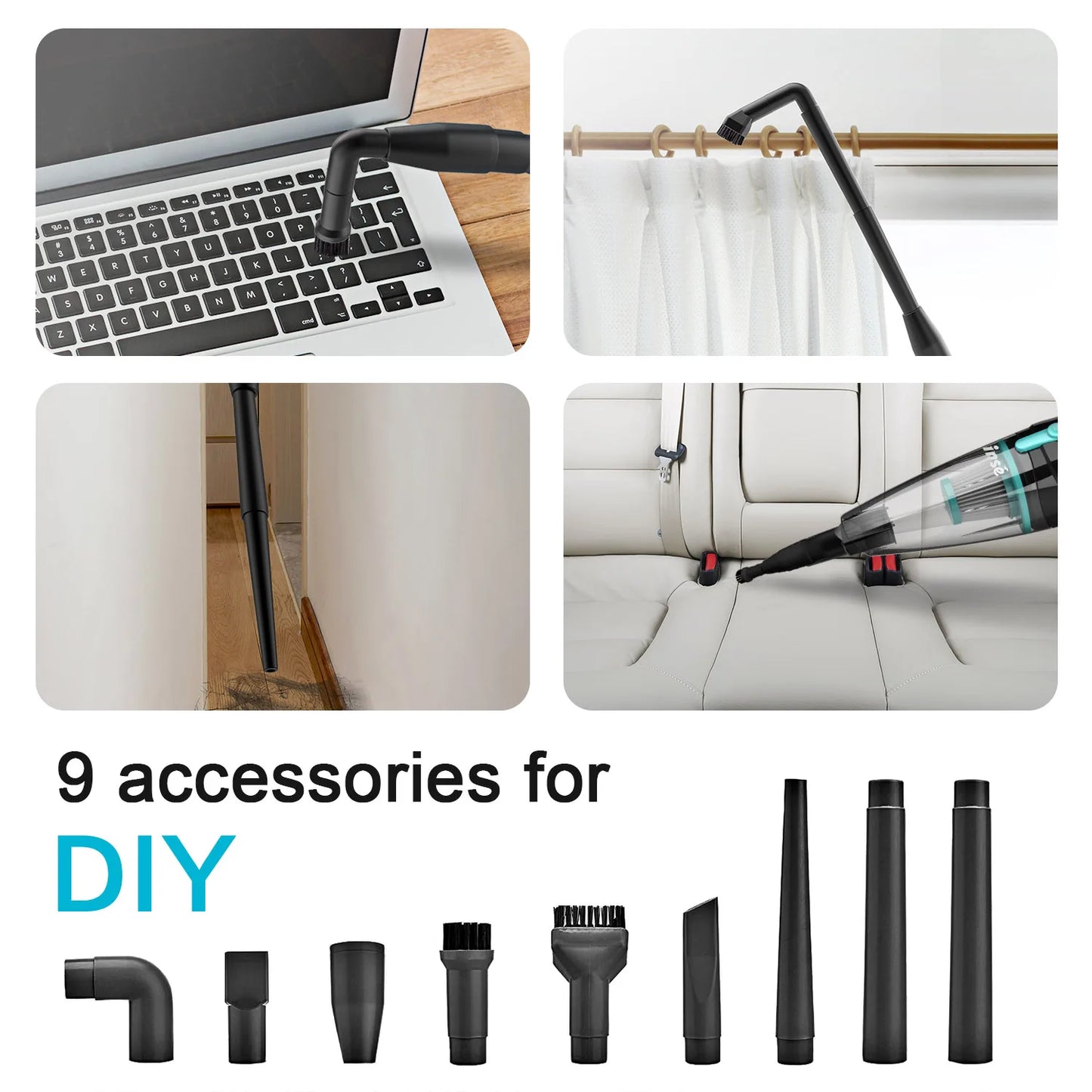 6M Extra Long Cord Handheld Vacuum Cleaner for Car Cleaning Hard Floor Household Appliance