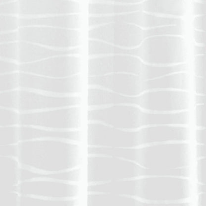 Waterproof PEVA Shower Curtain Set with Decorative Wave Design and 12 Durable C-Hooks Bathroom 70x72 Inches