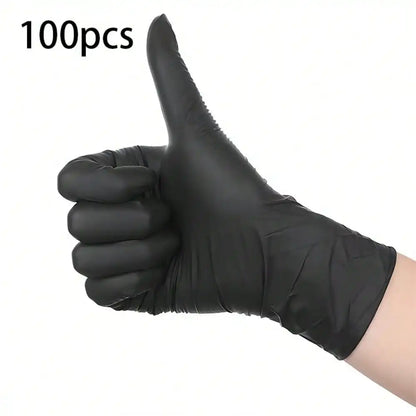 100 Pieces Of Multi-Functional Disposable Nitrile Gloves, Great Helpers For Cleaning And Cooking, Durable Design, Water And Oil
