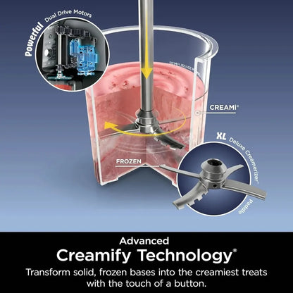 CREAMi Deluxe 11-in-1 Ice Cream & Frozen Treat Maker for Ice Cream, Sorbet, Milkshakes, Frozen Yogurt, & More.