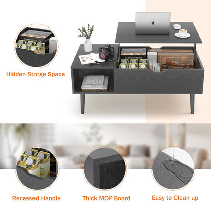 Top Coffee Tables For Living Room, Tea Wood Dining Tables, Adjustable Storage Shelf Easy to Lift Or Lower.