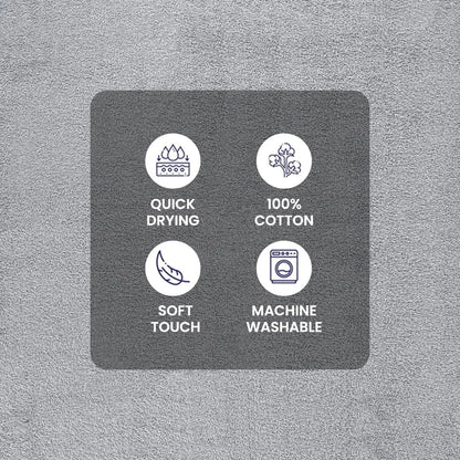 10 Piece Cotton Towel Set Soft Absorbent Bath Towels Quick Dry Durable Washcloths Hand Towels