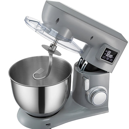 450W Electric Dough Mixer All Metal Stand Mixer with 6 Speeds LCD Screen Timing.