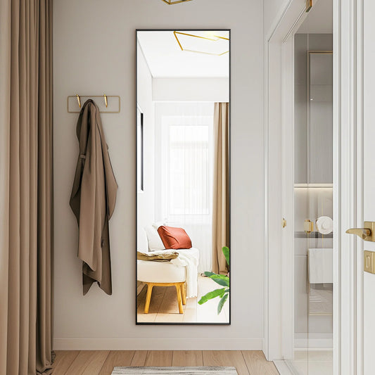 64"x21" Full Body Wall-Mounted Mirror with Stand