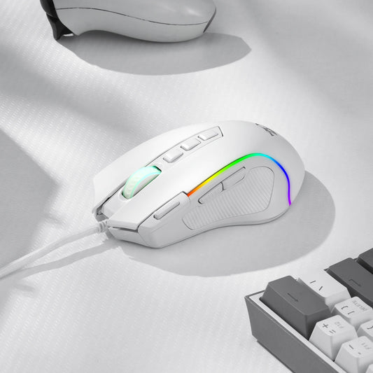 Predator RGB Gaming Mouse 8000 DPI Wired Optical with 11 Programmable Buttons, White