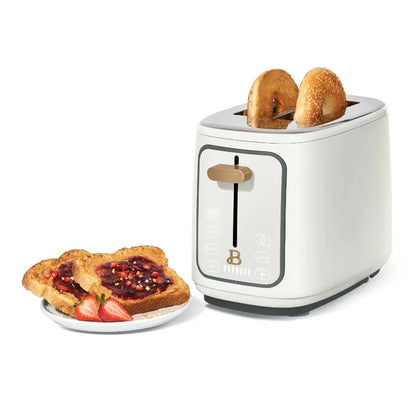 Beautiful 2 Slice Toaster with Touch-Activated Display,