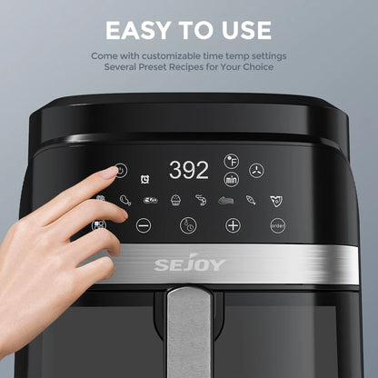 Air fryer 8-in-1,6L  Electric Hot fryer Oven Oilless Cooker, Roast, Bake, Plus Bake, Dehydrate, and Keep Food Warm,