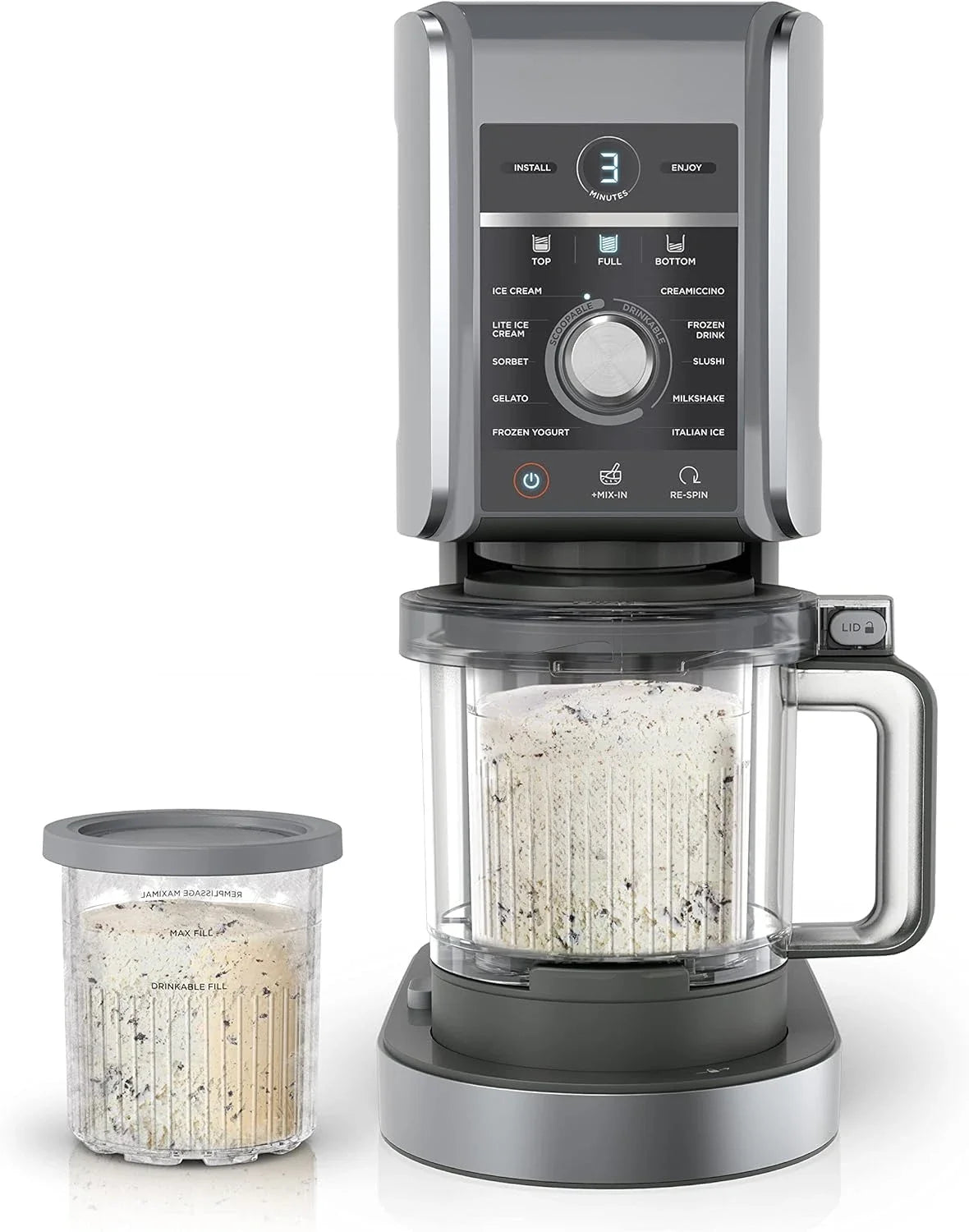 CREAMi Deluxe 11-in-1 Ice Cream & Frozen Treat Maker for Ice Cream, Sorbet, Milkshakes, Frozen Yogurt, & More.